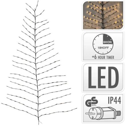 ALBERO PENSILE DA PARETE 216 LED BIANCO CALDO 130X200CM