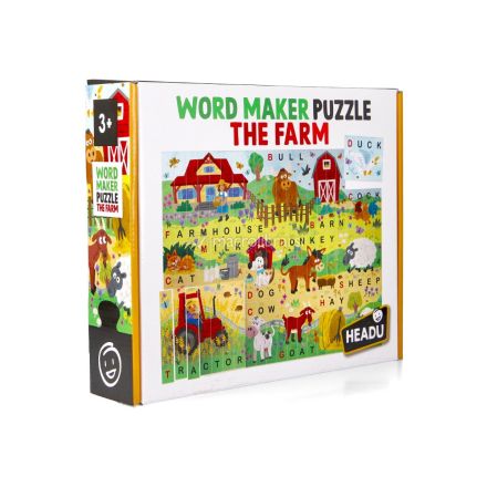 GIOCO PER BAMBINI WORD MAKER PUZZLE THE FARM 3+