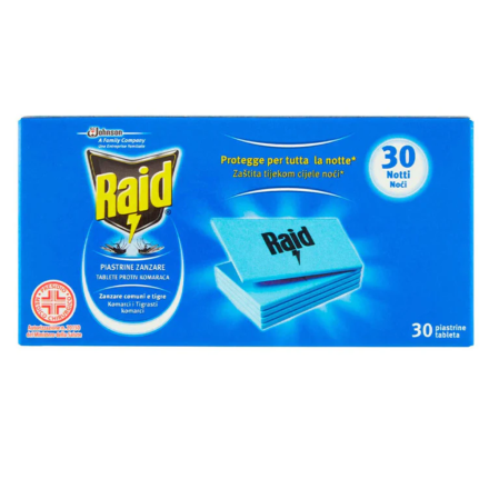 RAID INSETTICIDA 30 PIASTRINE INODORE