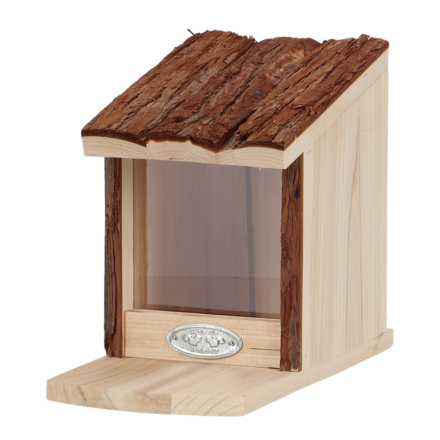 MANGIATOIA PER SCOIATTOLI CON TETTO IN LEGNO H17.8CM