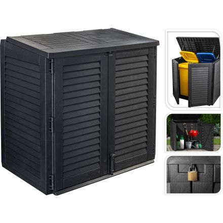 BOX DA GIARDINO A 2 ANTE - 117X74X110CM