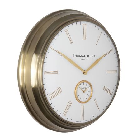 OROLOGIO DA PARETE THOMAS KENT TIMEKEEPER BIANCO