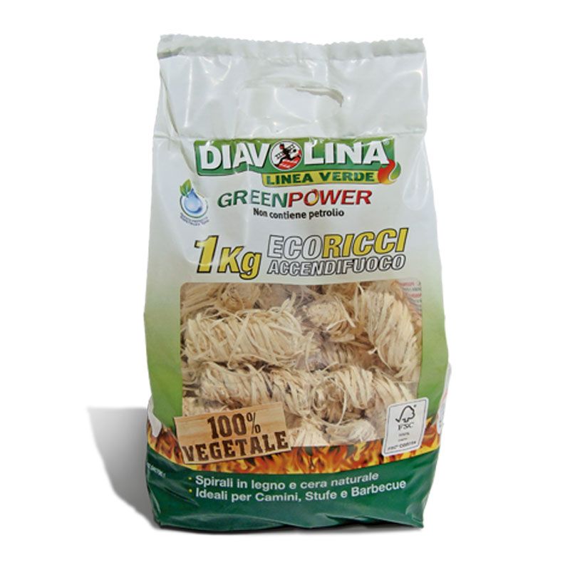 Diavolina accendi fuoco “GreenPower” 100% Vegetale