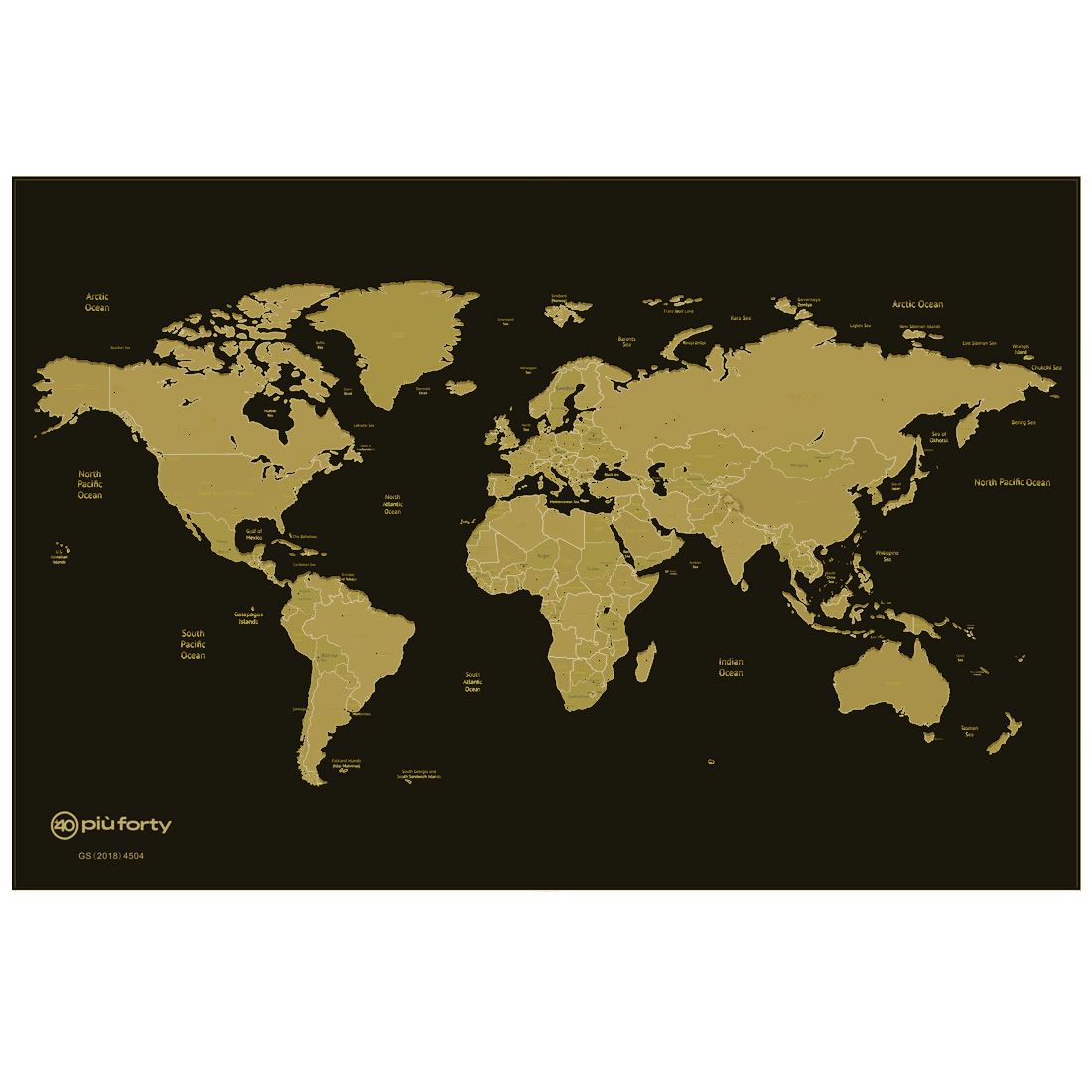 Mappa Del Mondo Da Grattare Scratch Off World Map 60x40 Cm Più Forty