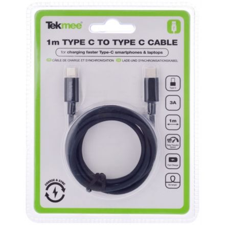 TEKMEE 1M TYPE-C Câble de charge de couleur assorti