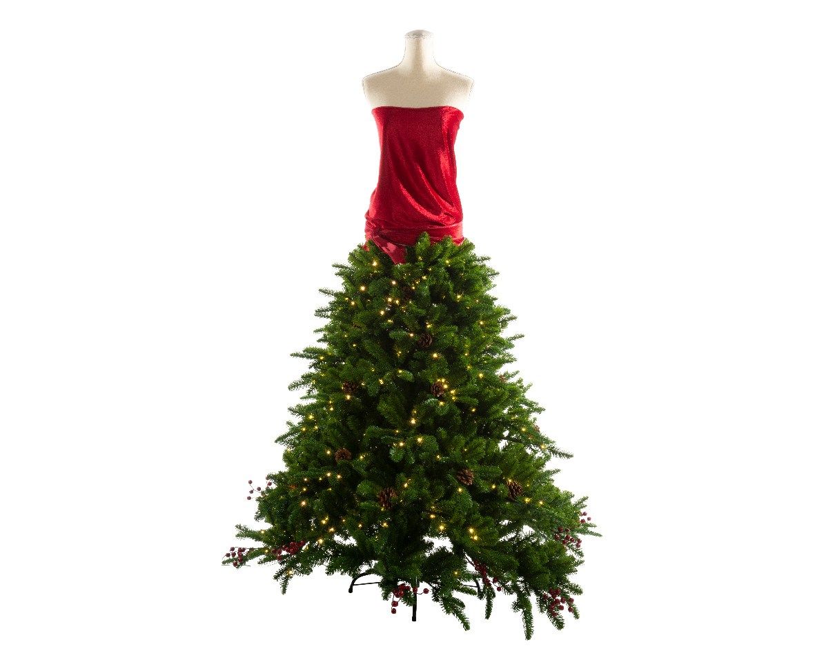 Manichino Marca Vestiti Con Albero Lavinia Display Moda Tessuto